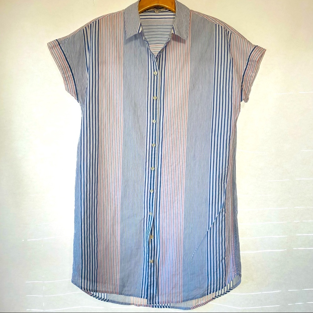 Madewell Womens Central Shirtdress In Rawley Stripe Size Small